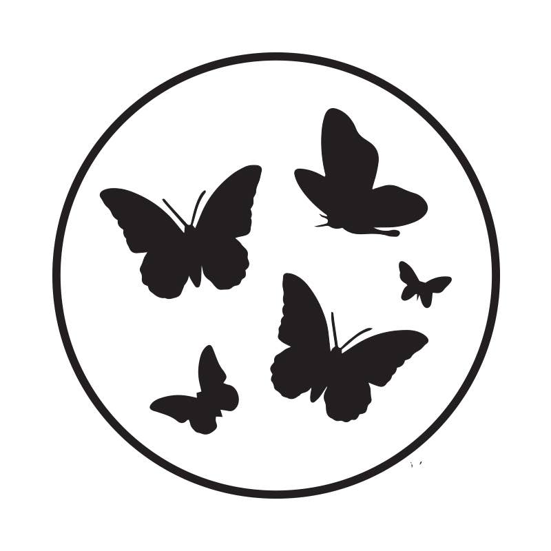 Freund Mayer & Co. - Brass Wax Seal Dies -popular symbols- no handle: Butterflies