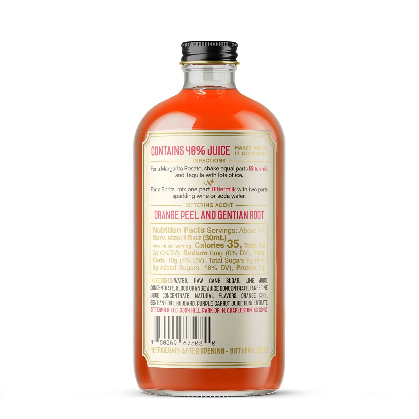 Bittermilk Bottling Co. - Bittermilk No.8- Margarita Rosato with Italian Blood Orange