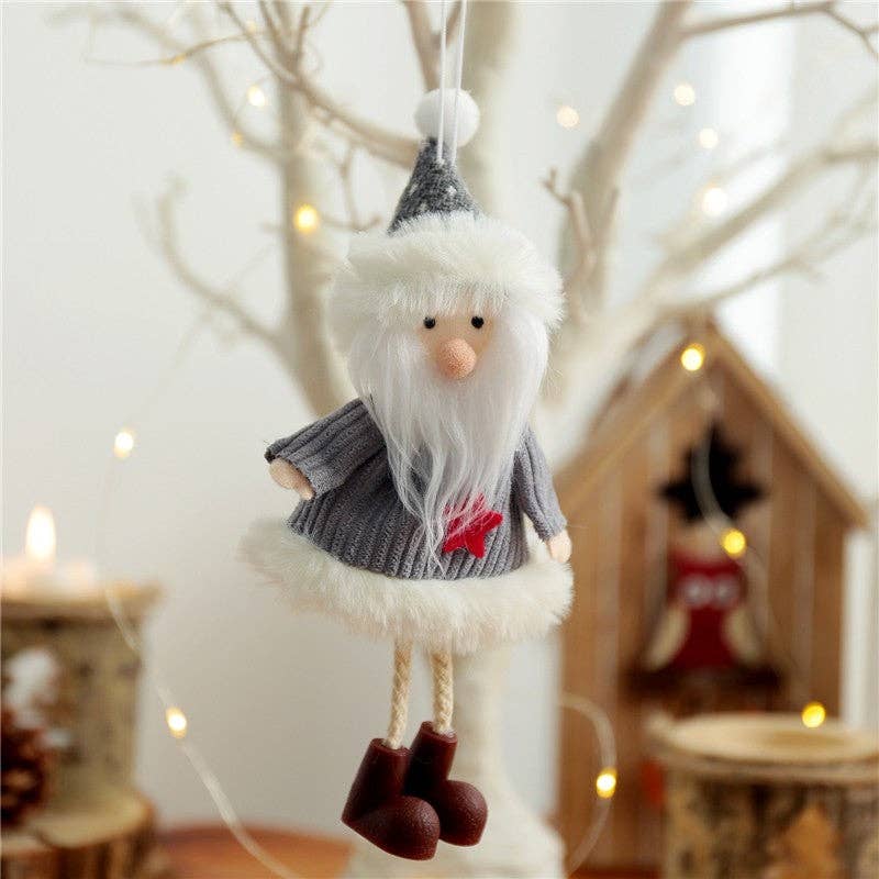 Ekartini - Christmas Decoration Old Man Snowman Elk Small Tree Pendant: One_size / 2