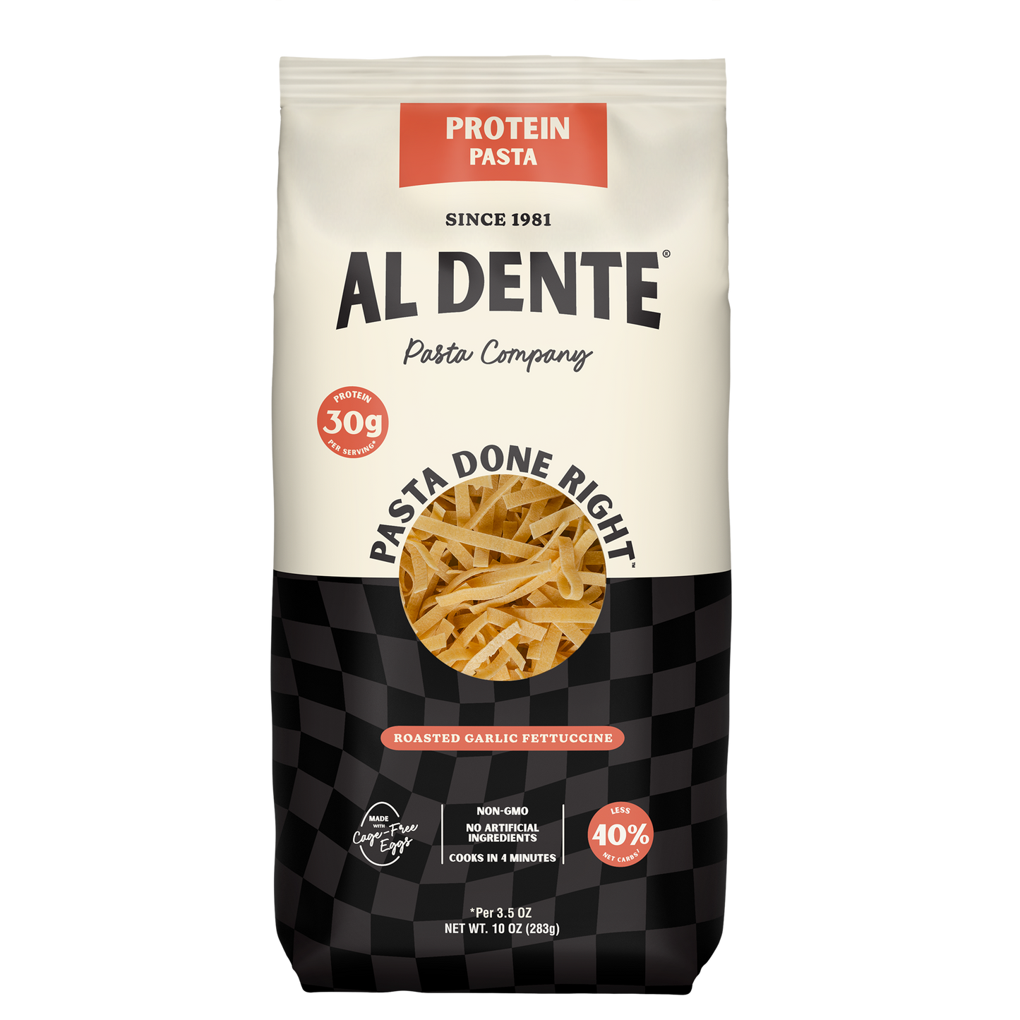 Al Dente Pasta - Protein Roasted Garlic Fettuccine