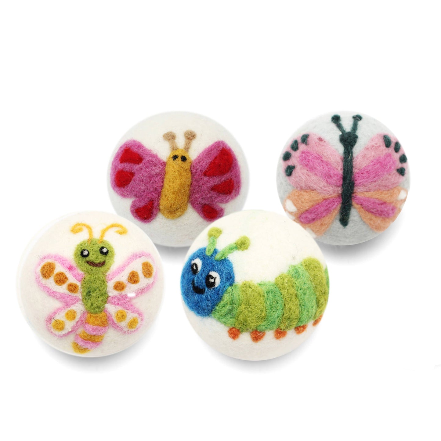Ethical Global - Bugs: Eco Wool Dryer Balls Fair Trade: Multicolor Butterfly