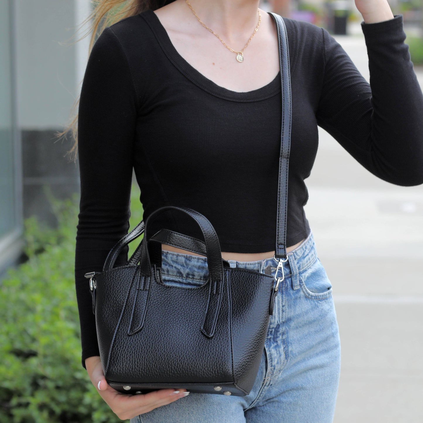 K. Carroll Accessories - Celine Stachel/Crossbody: Black