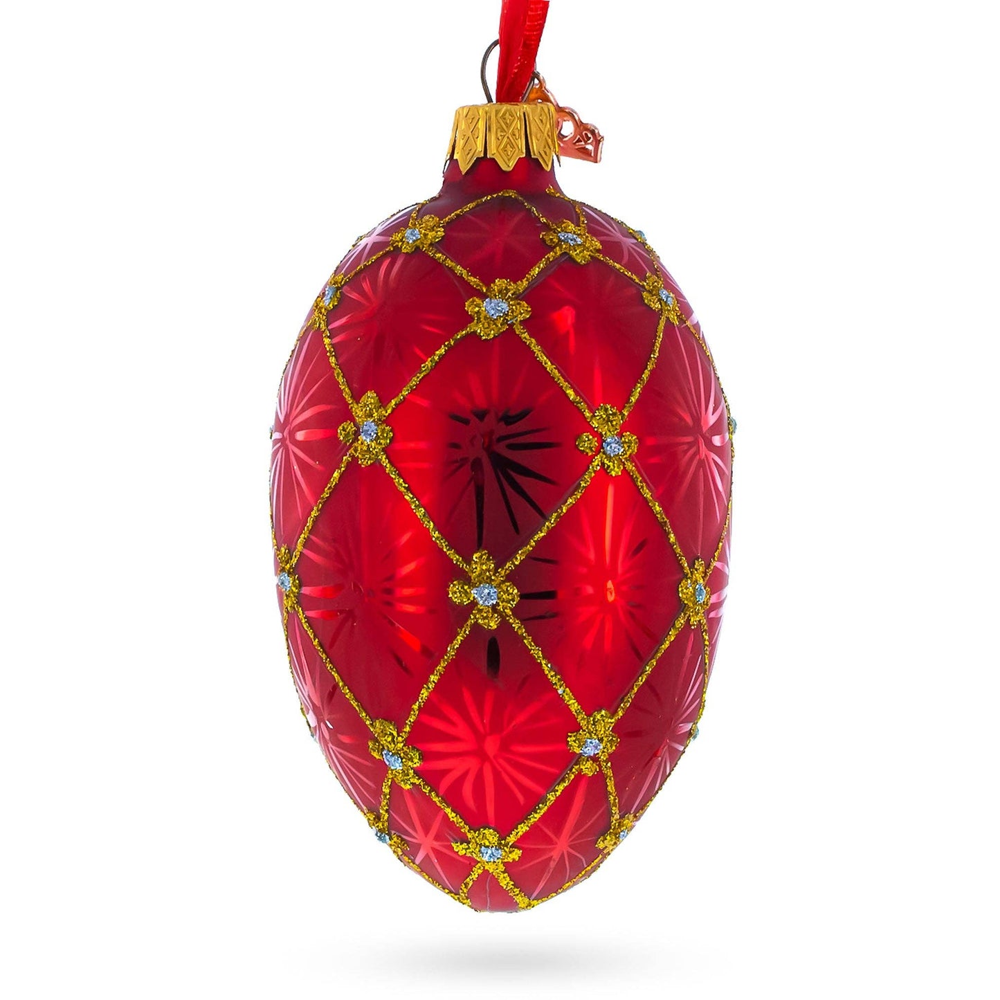 BestPysanky - 1897 Coronation In Red Royal Egg Glass Ornament