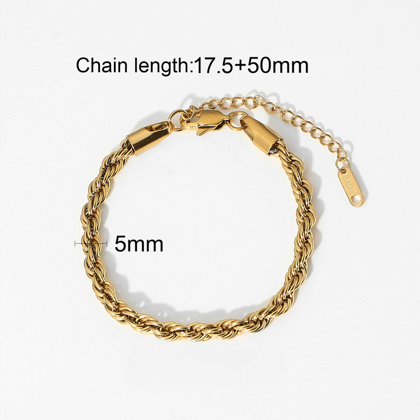 Mio Queena - Multi Style 18K Gold Plated Steel Chain Bracelets - FGS: D