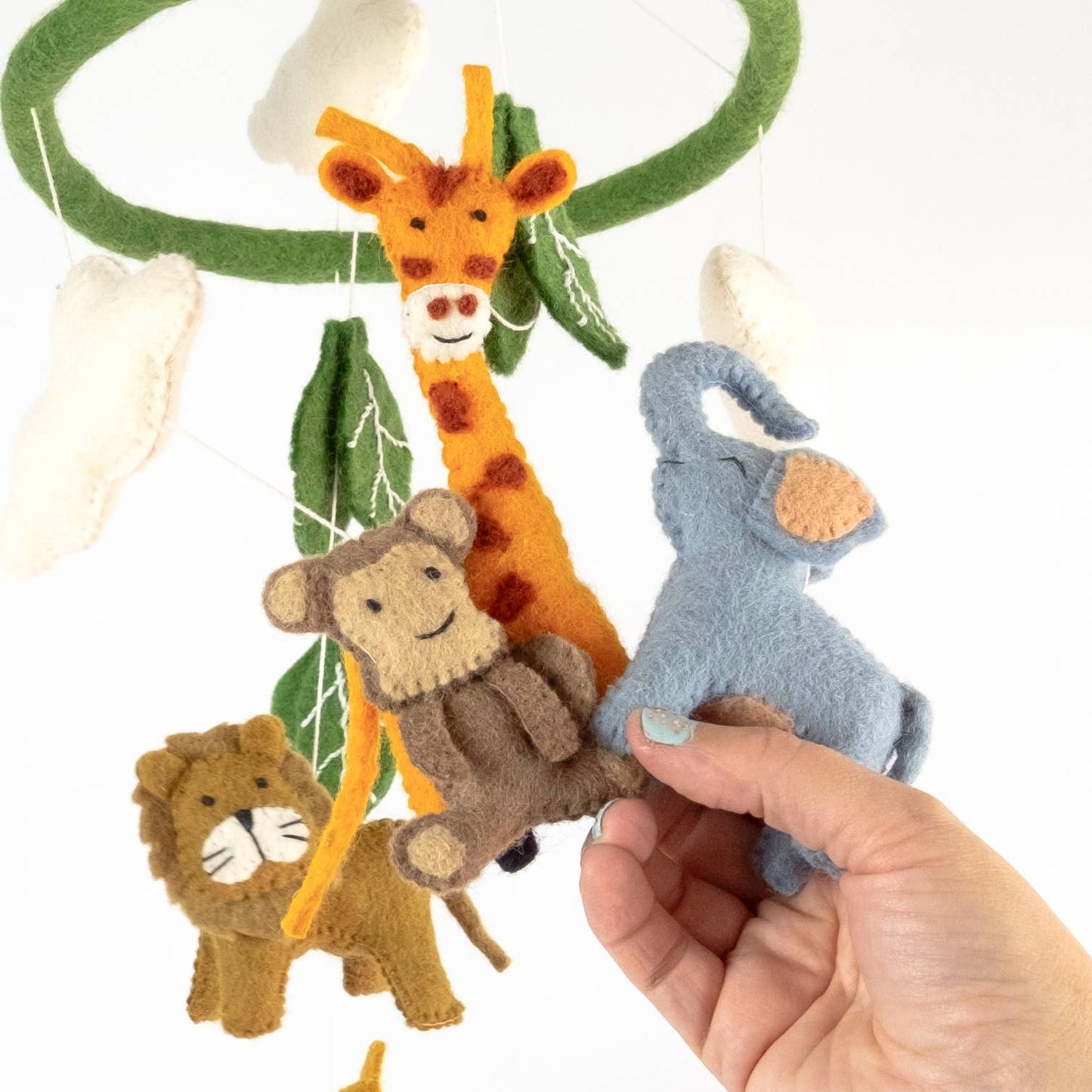 The Winding Road - Baby Jungle Animal Felt Mobile