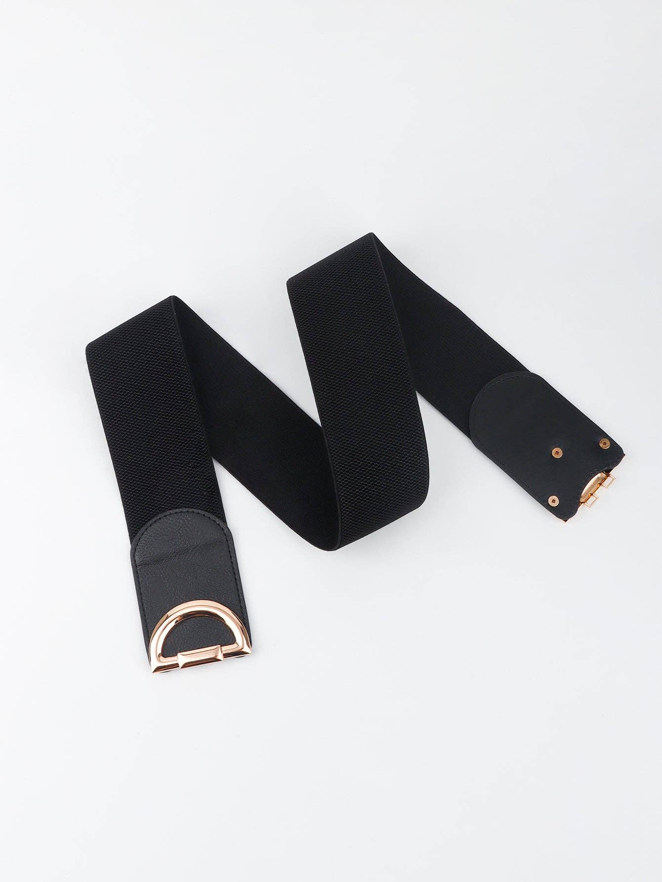 Kustom Kreations Goods - D Buckle Elastic Belt: Black / One Size