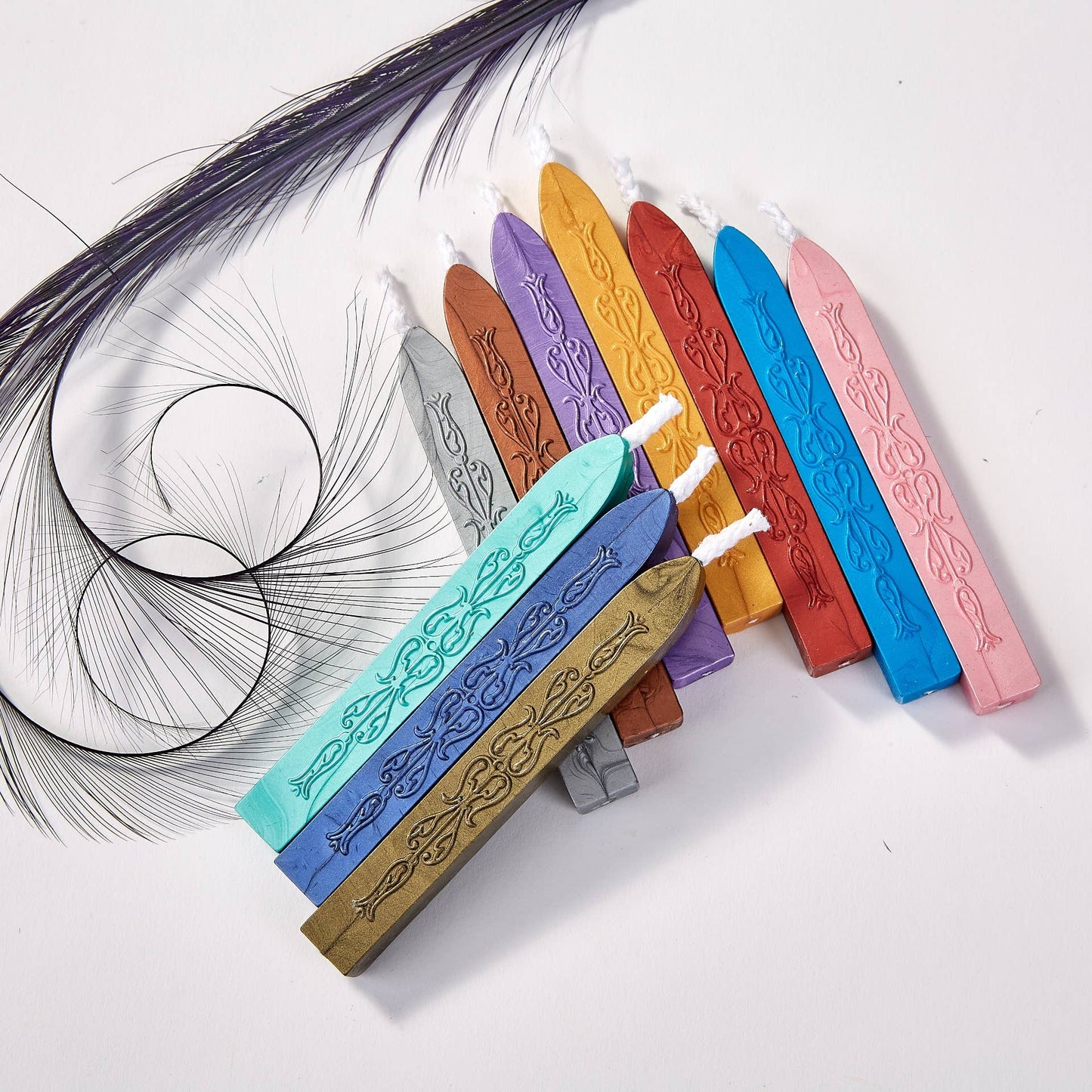 Freund Mayer & Co. - Sealing Wax Sticks with wick by color Bulk- 25+ colors- 12's: Lemon Pearl