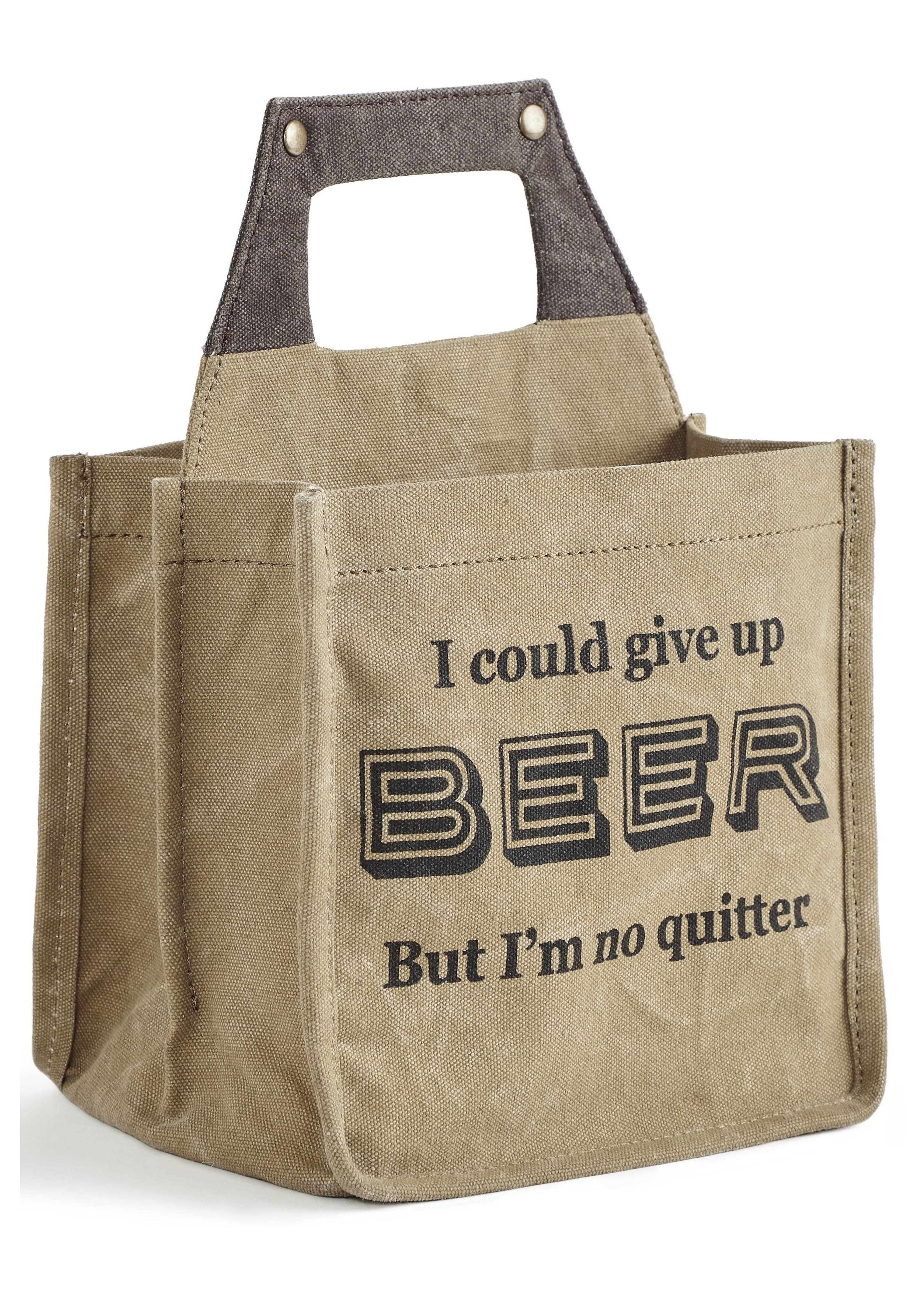 Mona B. Quitter Up-Cycled Canvas Beer/Wine Caddy - Thumbnail 2