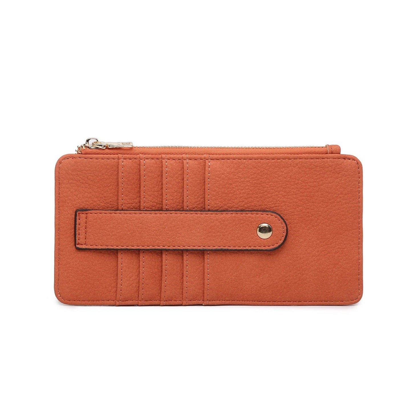 MiMi Wholesale - WL1889 Saige Slim Card Holder Wallet: Cow Brown