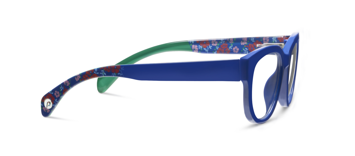 Peepers - Bee (Blue Light): Teal/Floral / Reading / 2.75