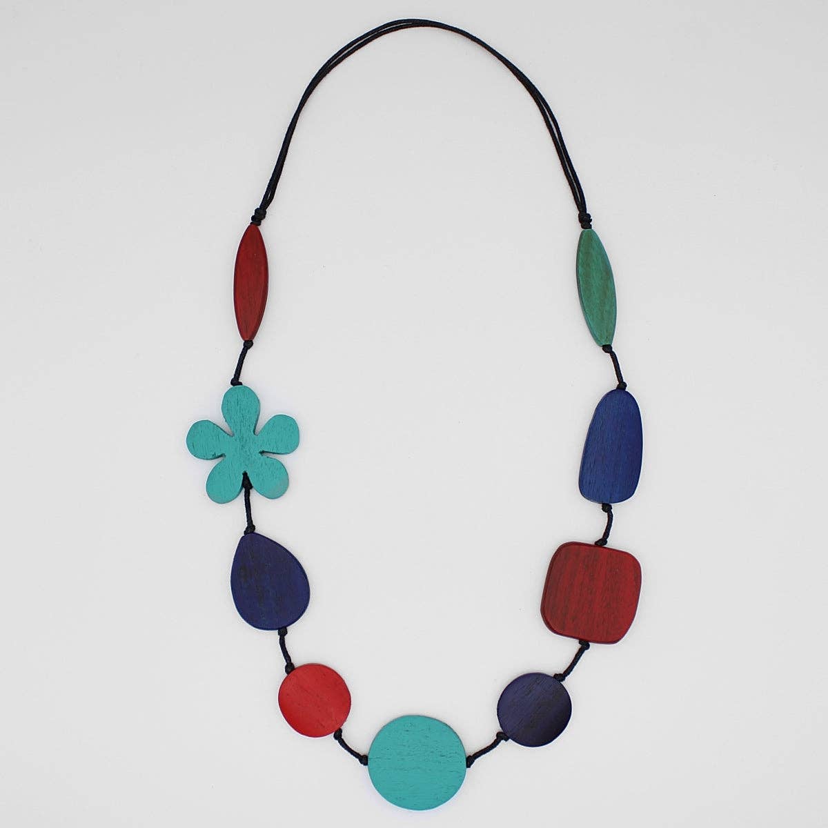 Sylca Designs - Multi Color Blossom Wood Necklace