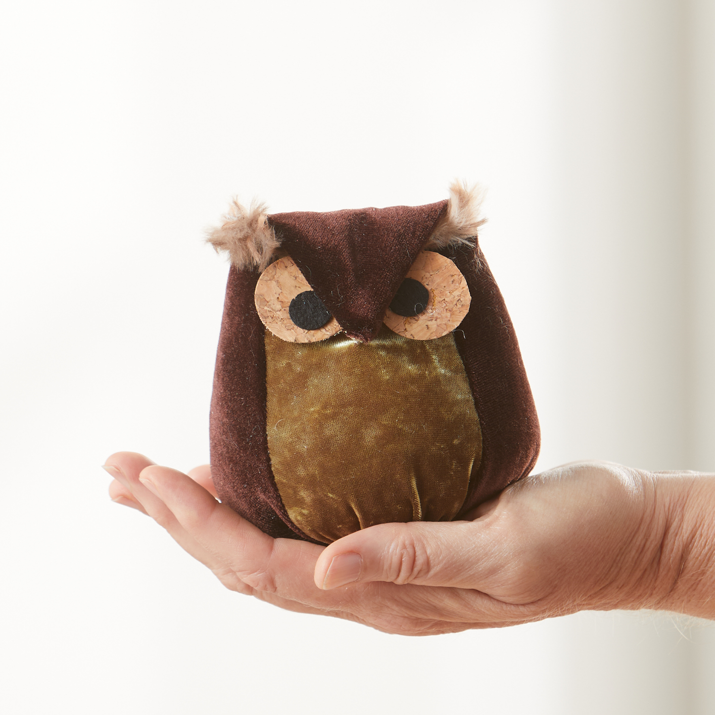 Your Heart's Content - Whimsical velvet owls,  charming owl enthusiastic, unique: Avocado Owl