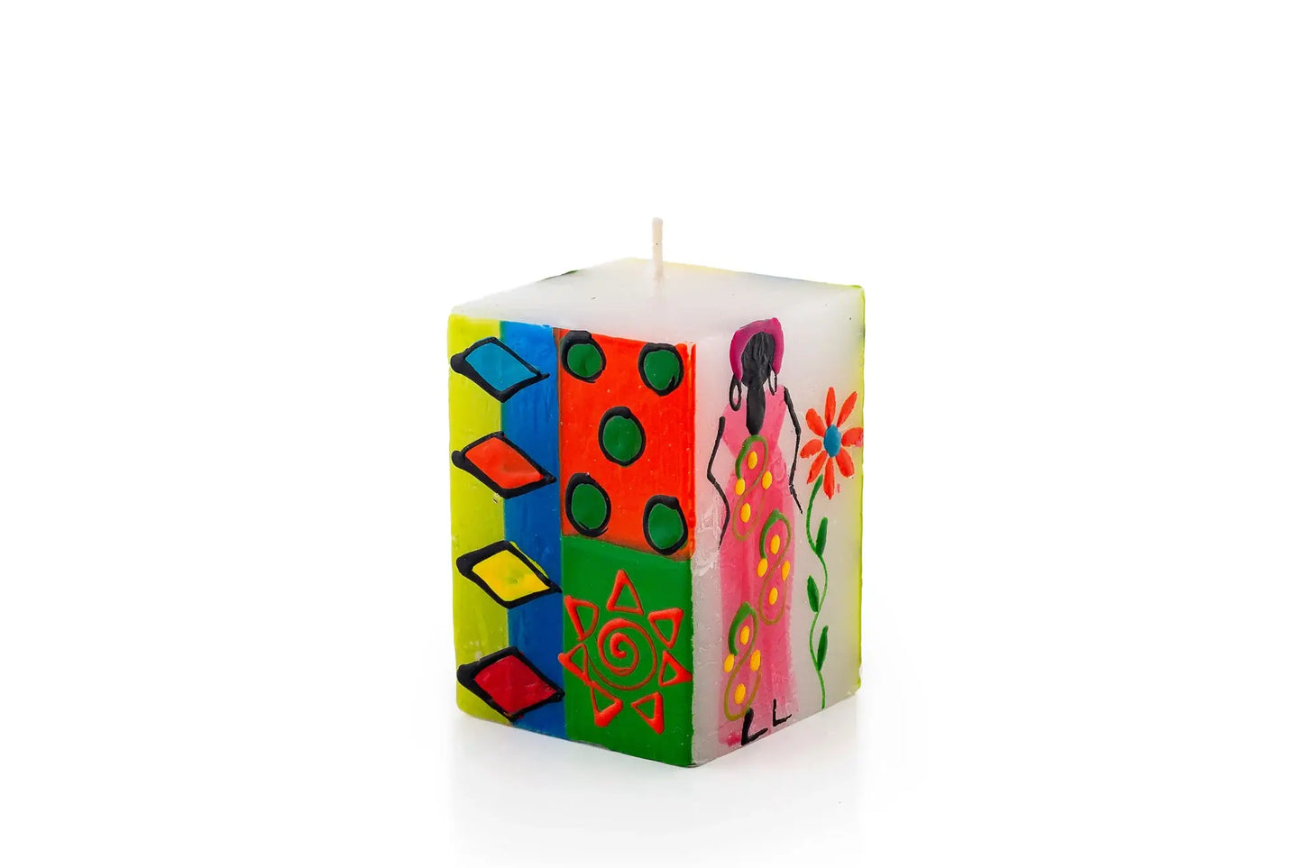 Thumbprint Artifacts - African Ladies Candle: Taper 9" pair (8 hour burn time)
