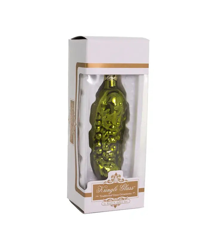 Kurt S. Adler, Inc. - 4"HAND BLOWN GLASS PICKLE ORNAMENT