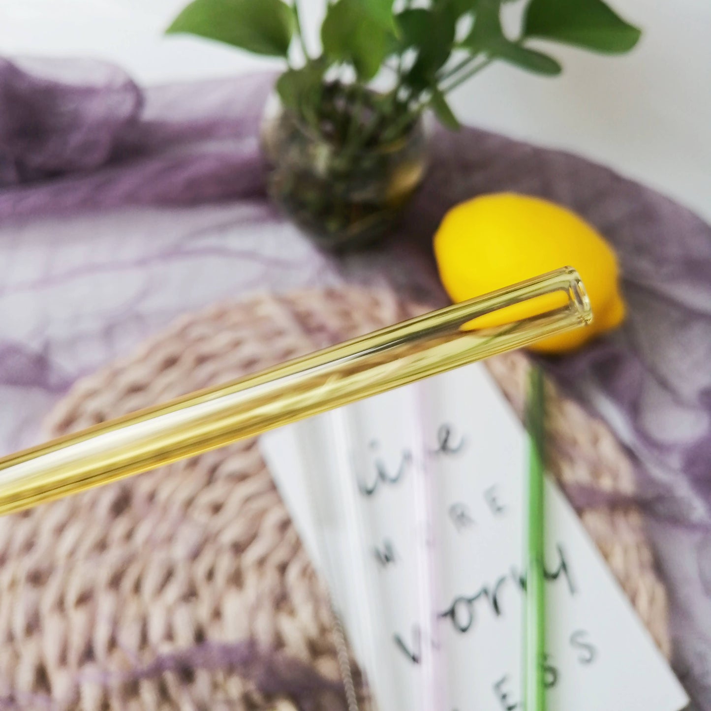 Sostraw & SmartThings - Glass straw - Amber