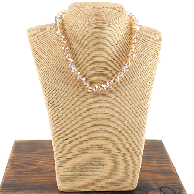 Pretty Persuasions - N24112 Shine Beaded Necklace: 01 Peach
