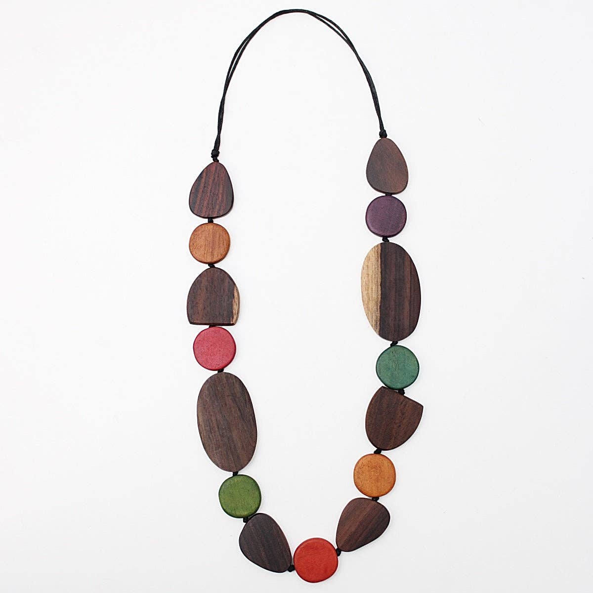Sylca Designs - Wood Multi Color Noel Necklace