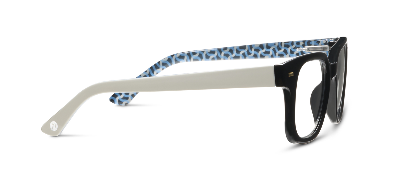 Peepers - Glossary (Blue Light): Black/Wavy / Reading / 2.00