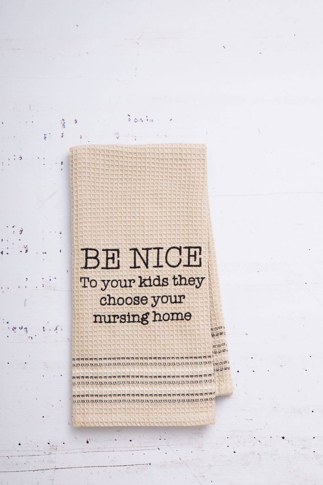 Mona B. - BE NICE WAFFLE-WEAVE DISHTOWEL (Set of 2), MH-156