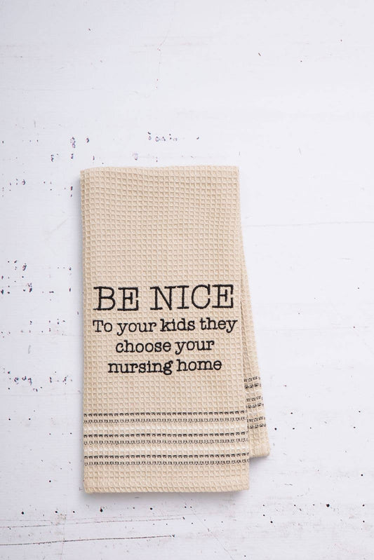 Mona B. - BE NICE WAFFLE-WEAVE DISHTOWEL (Set of 2), MH-156