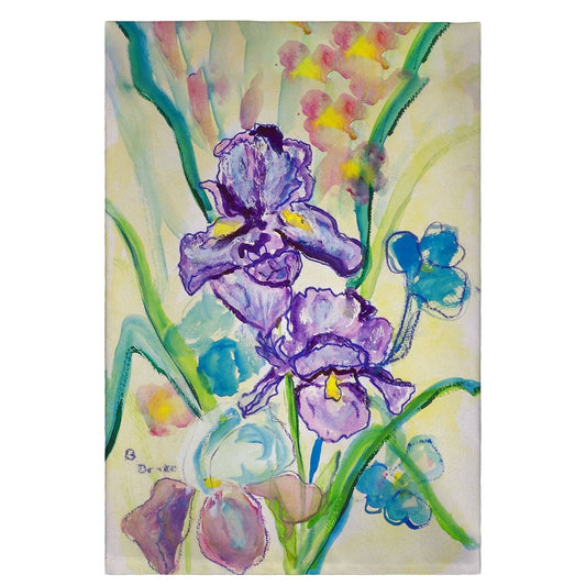 Betsy Drake Interiors - Two Irises Guest Towel