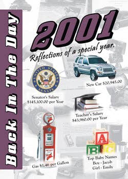 3 Oak Publishing / Back In The Day - 2001 Back In The Day Greeting Card / Booklet (envelope inclu