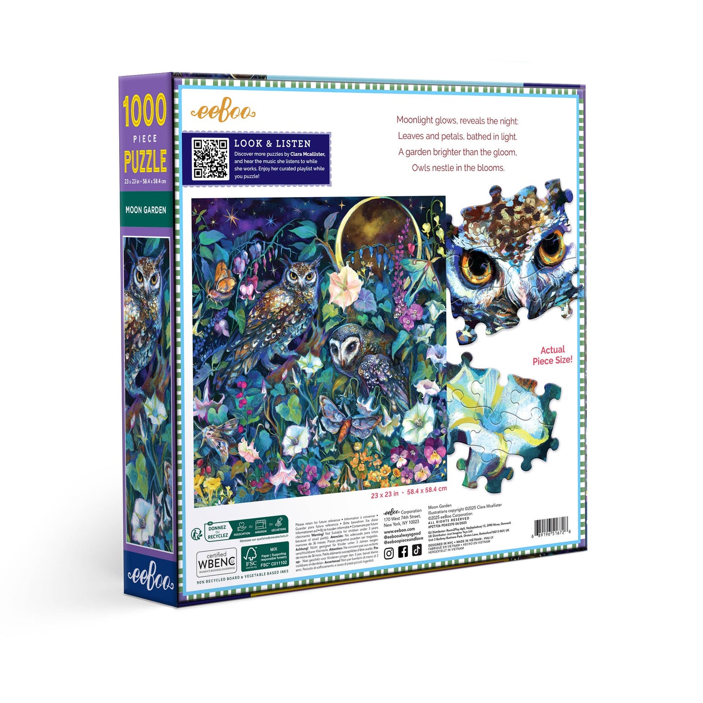 eeBoo - Moon Garden 1000 Piece Puzzle