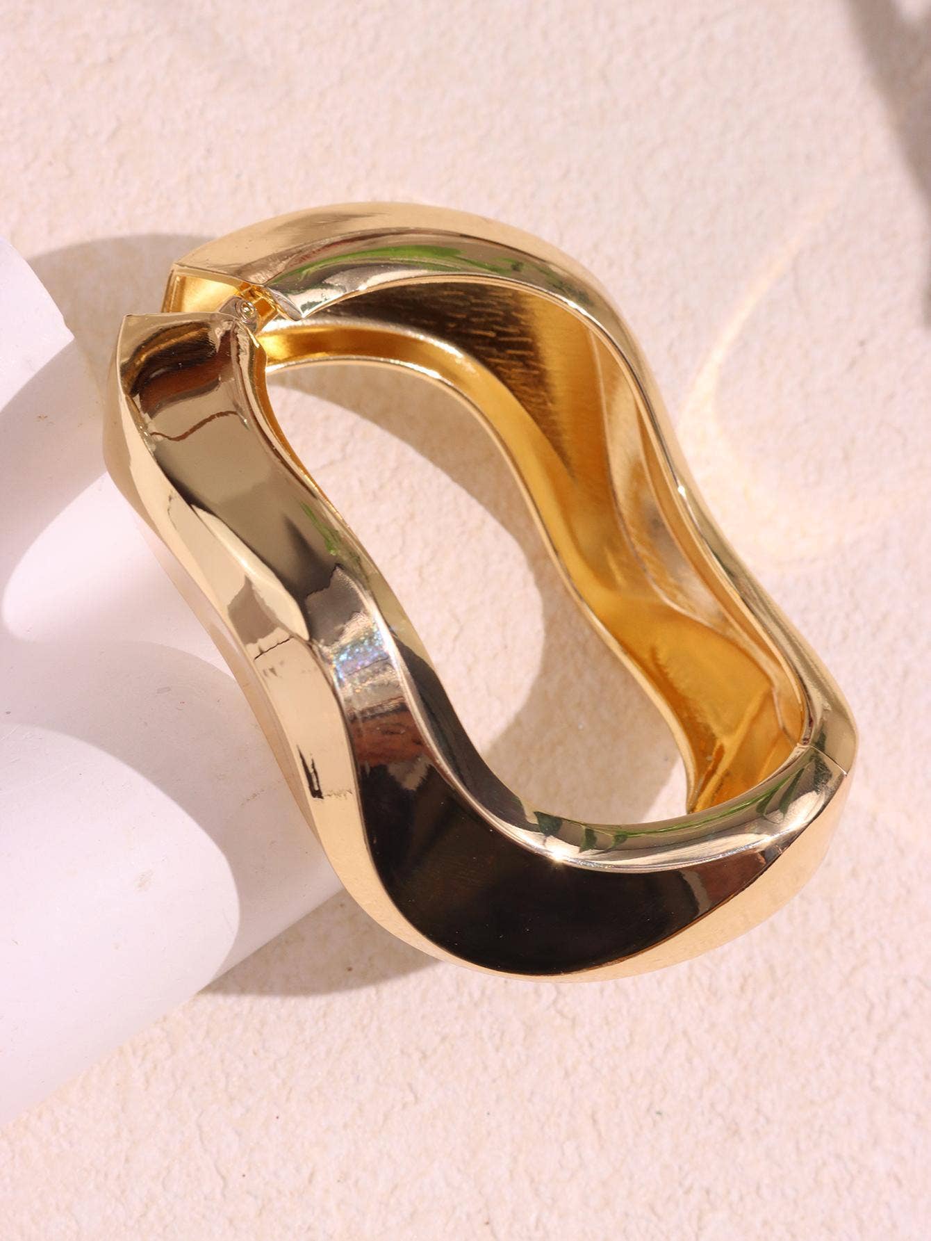 Dipped Shop - Round Irregular Acrylic Metal Bracelets DP25B571: C