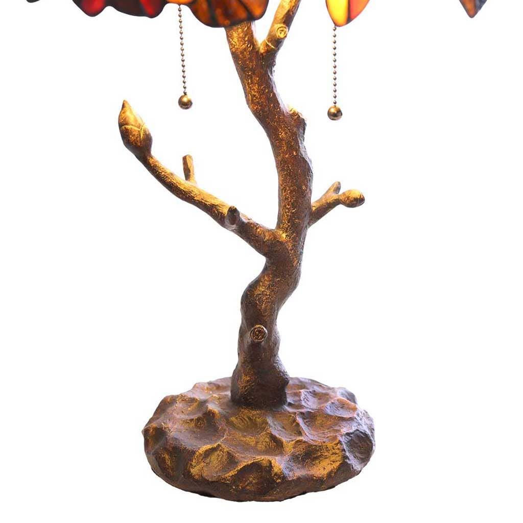 River of Goods - 24.5"H Aurora Yellow and Red Maple Tree Trunk Table Lamp