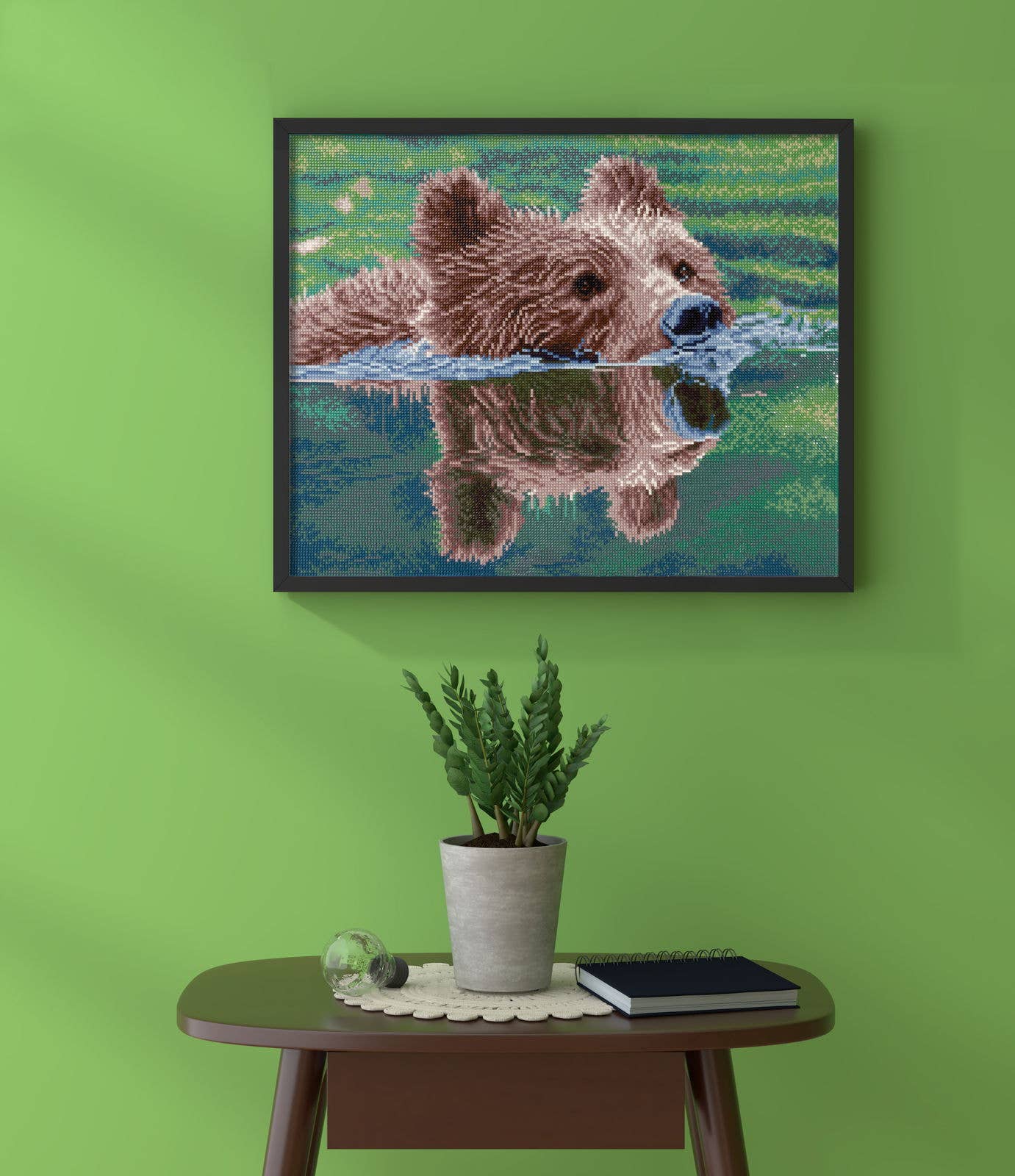 DIAMOND DOTZ® - Grizzly Swim (Square)