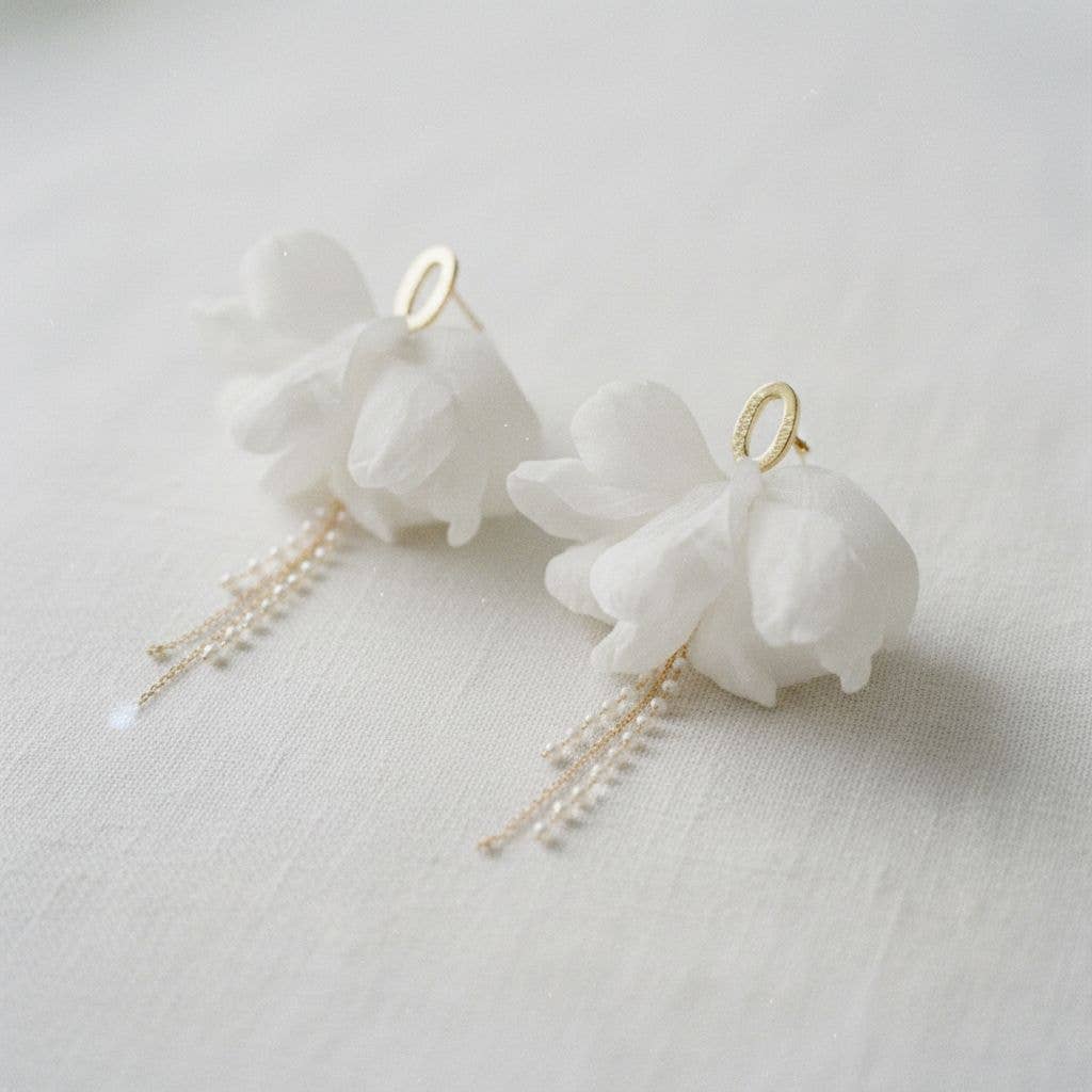 Ellemadera - Elegant Flowing Tassel Drop Earrings