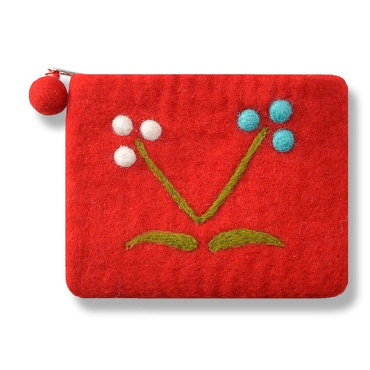 BNB Crafts Inc. - Cherry Design Coin purse: Red