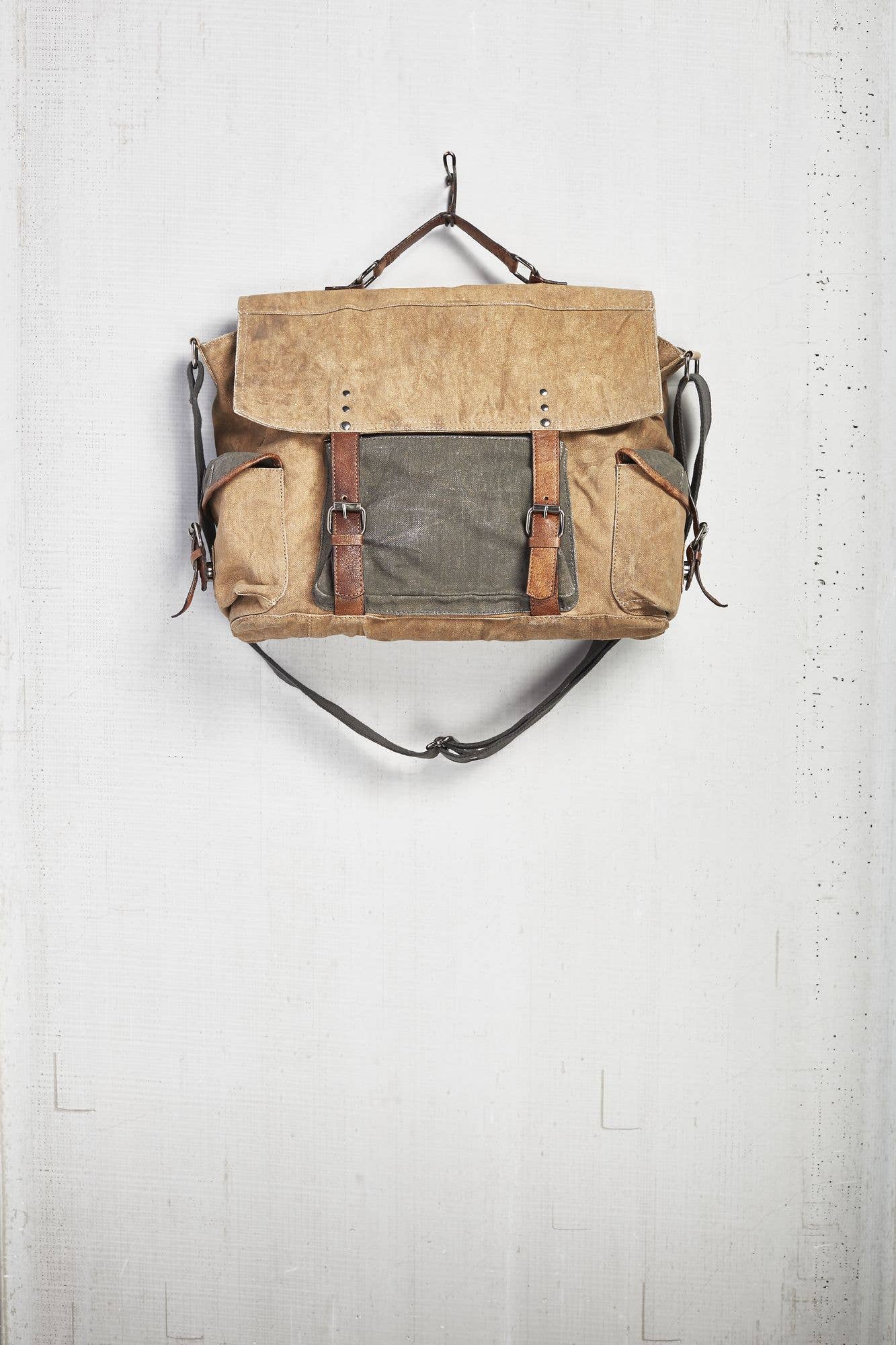 Mona B. - Sebastian Up-Cycled Canvas Men's Messenger Bag MC-200
