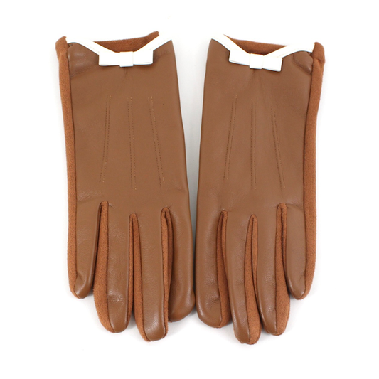 Pretty Persuasions - A24010 White Bow Gloves: 04 Camel