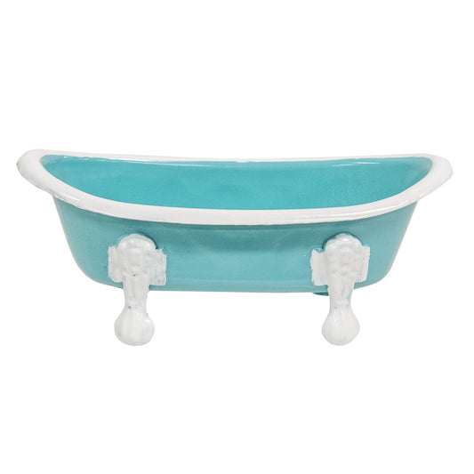 CWI Gifts - Teal Iron Bathtub Soap Dish