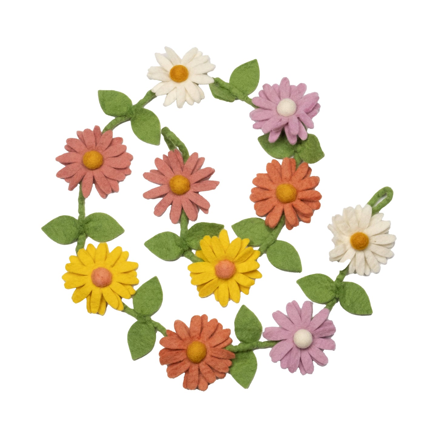 The Winding Road - Garland - Flower - Pastel Daisy - Wall Decor