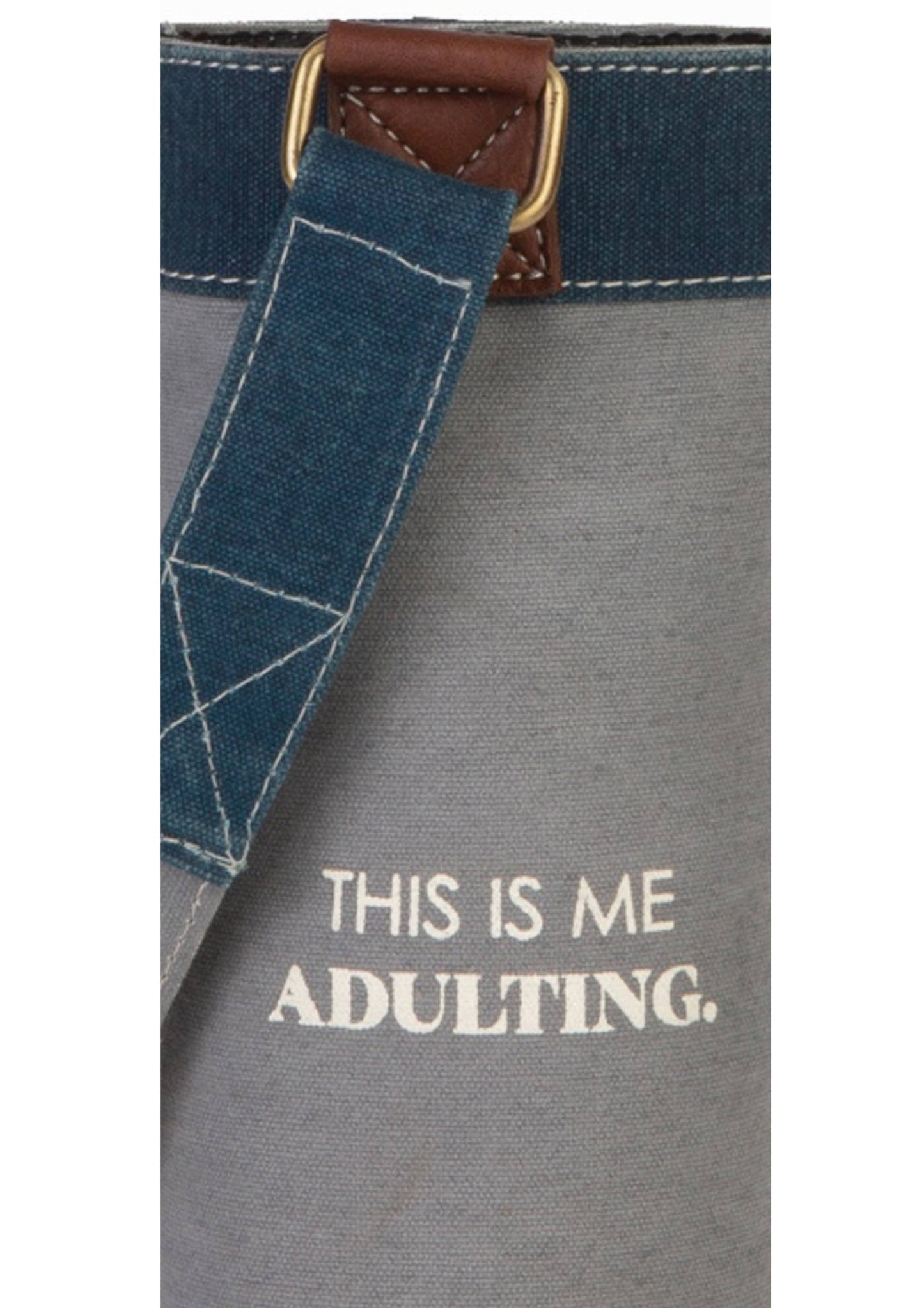 Mona B. - This is Adulting Up-Cycled Canvas Wine Tote Bag