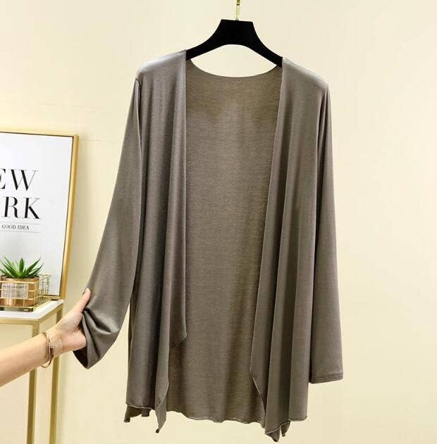 Hope & Sunshine - Modal Long Sleeve Cardigan For Women: Pink / XL