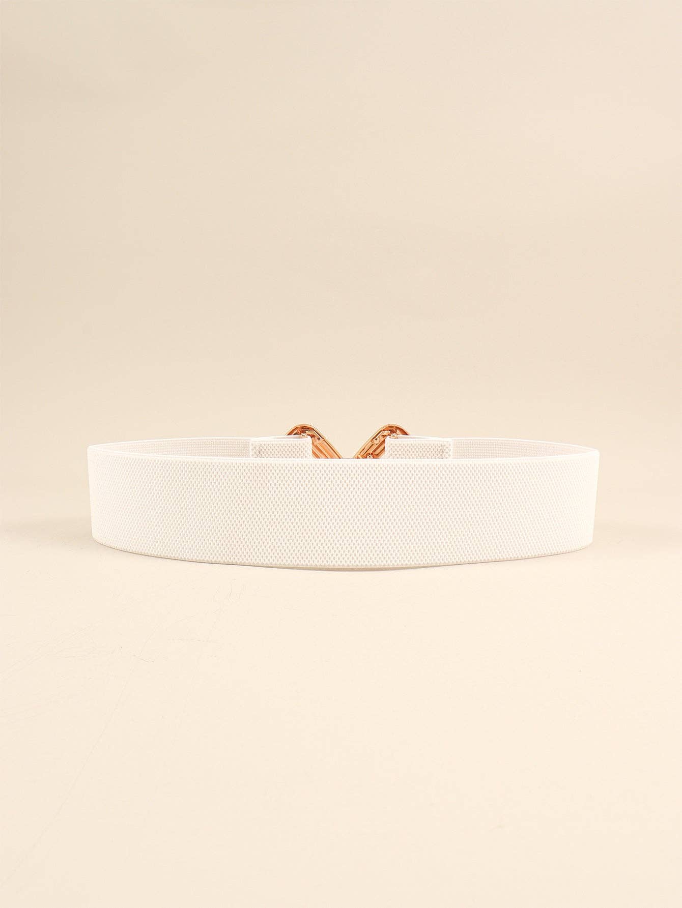 Kustom Kreations Goods - Geometric Buckle Elastic Wide Belt: Chocolate/PU / One Size