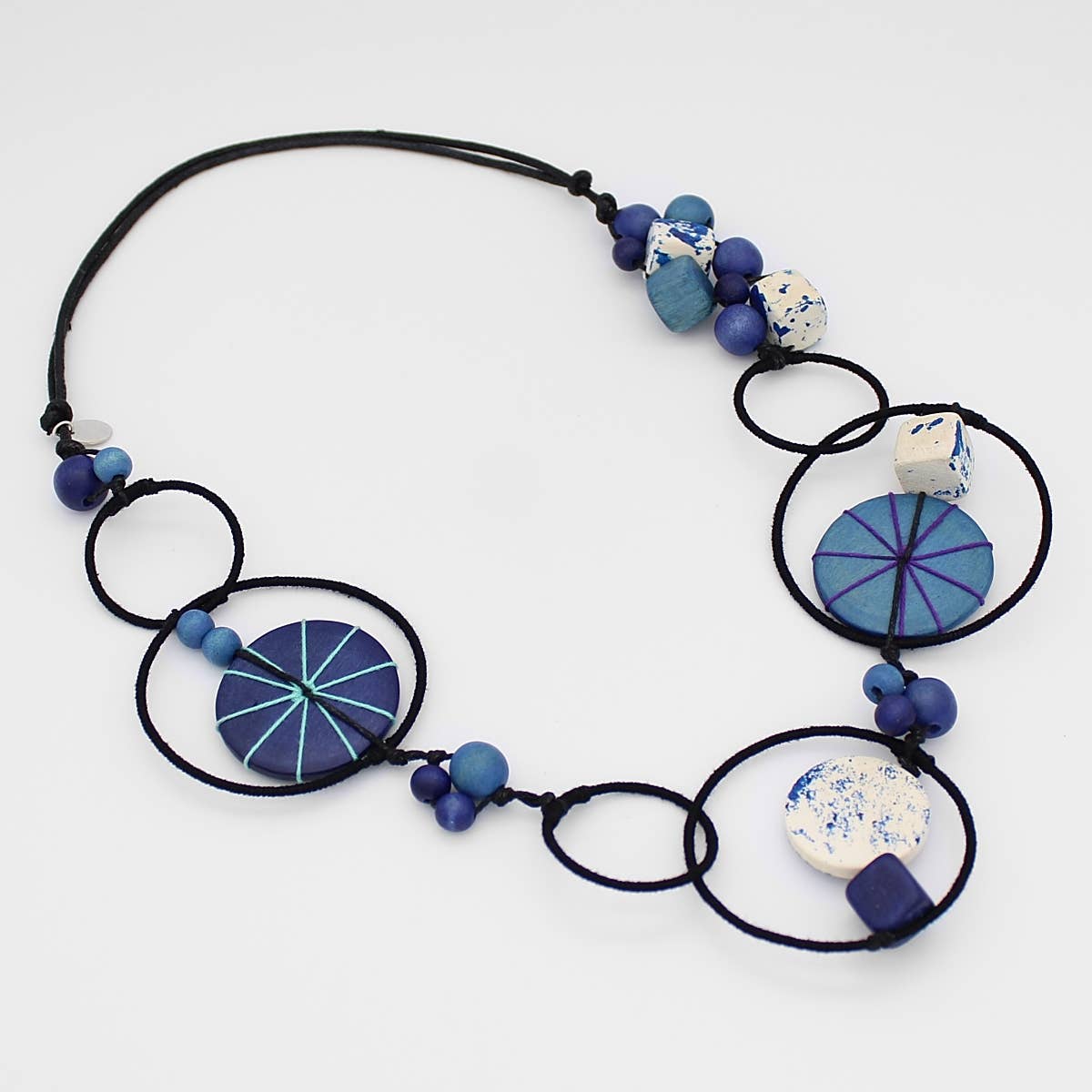 Sylca Designs - Blue Hayden Disk Necklace
