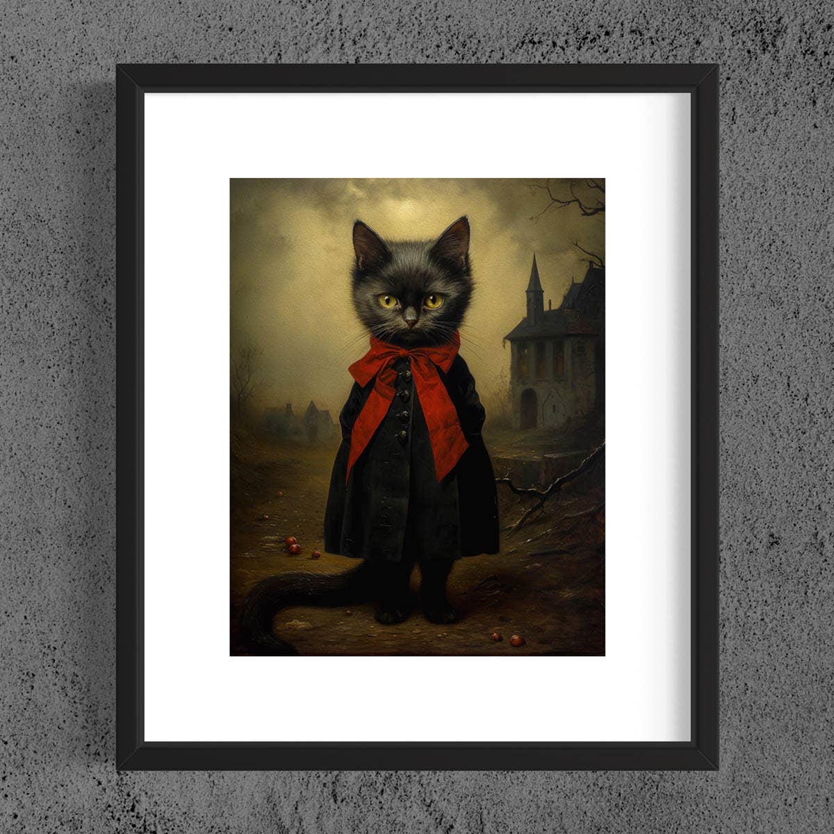 Salty Alyce - Victorian Black Cat Miss Jinx Wall Art 29AS