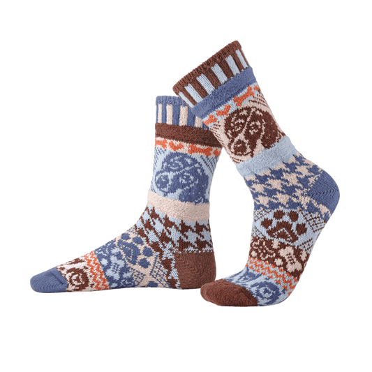 Solmate Socks - Dog Crew Socks: Small (Women 6 - 8 / Men 5 - 7)