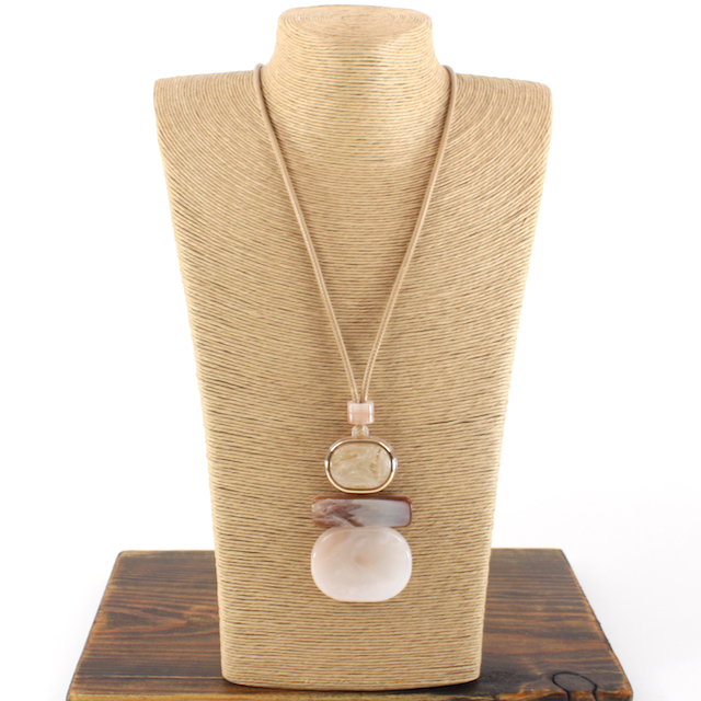 Pretty Persuasions - N23209 3-Tier Dangle Statement Necklace: 04 BLU