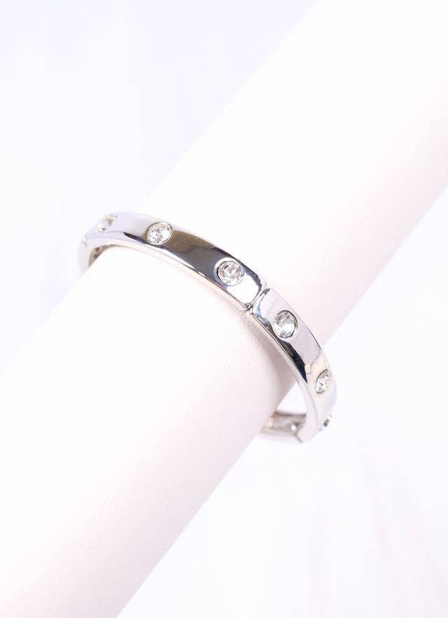 Caroline Hill - Fleischman CZ Stretch Bracelet SILVER: Default