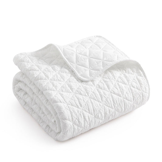 Levtex Home - Rowan Quilted Throw: White