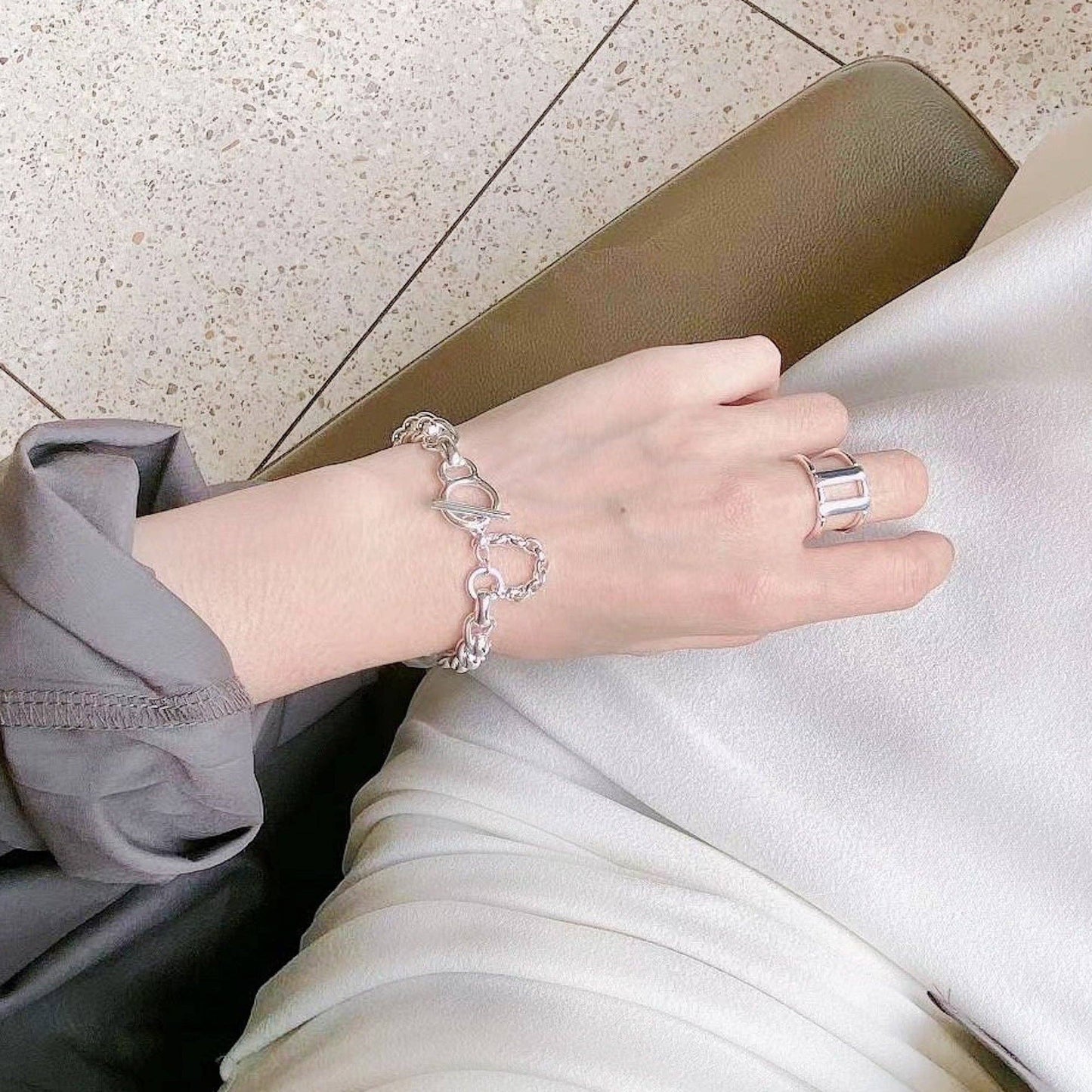 Cici’De Jewelry Amsterdam - Essential Chunky chain sterling silver bold look link bracelet