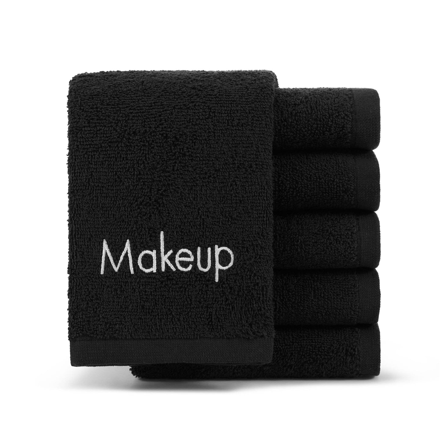 Arkwright Home - 6 Pack of Makeup Remover Towels: Black
