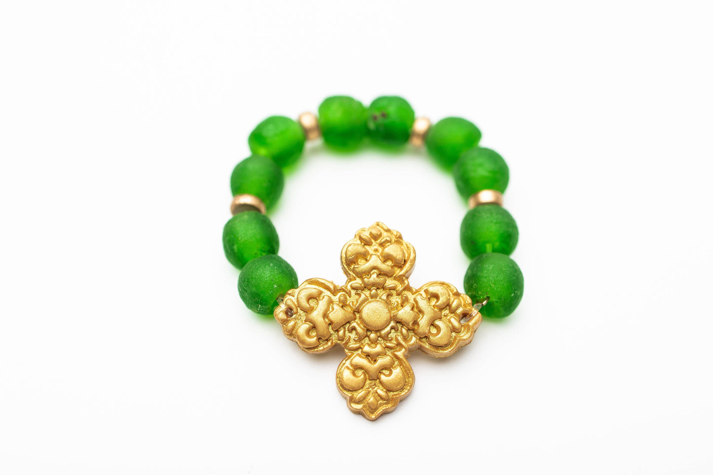 Hidden Truth Jewelry - Green Glass with Andrea
