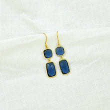 Load image into Gallery viewer, Schmuckoo Berlin - Aanya Earrings Gold Silver 925 - Blue Iolite