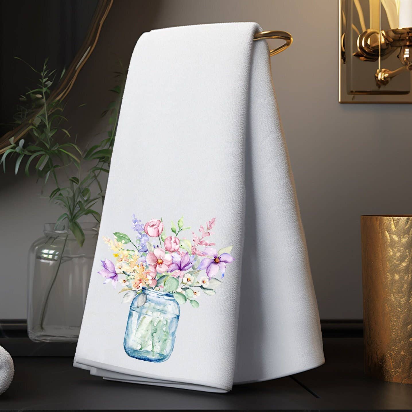 Fernville Creations - Luxury Floral Bath/Hand Towel with Spa-Like Softness: Bath 24x42-Inches